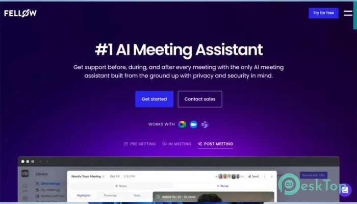 Download Fellow - AI Meeting Assistant 1.0 Free Full Activated