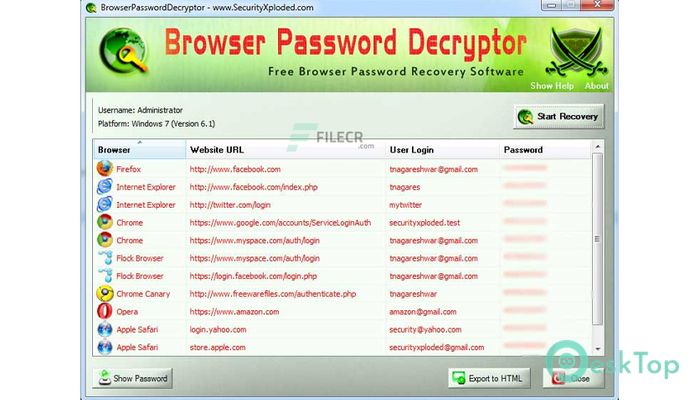 Download Browser Password Decryptor 18.0 Free Full Activated