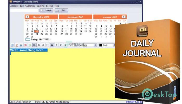 Download VovSoft Desktop Diary 2.6 Free Full Activated